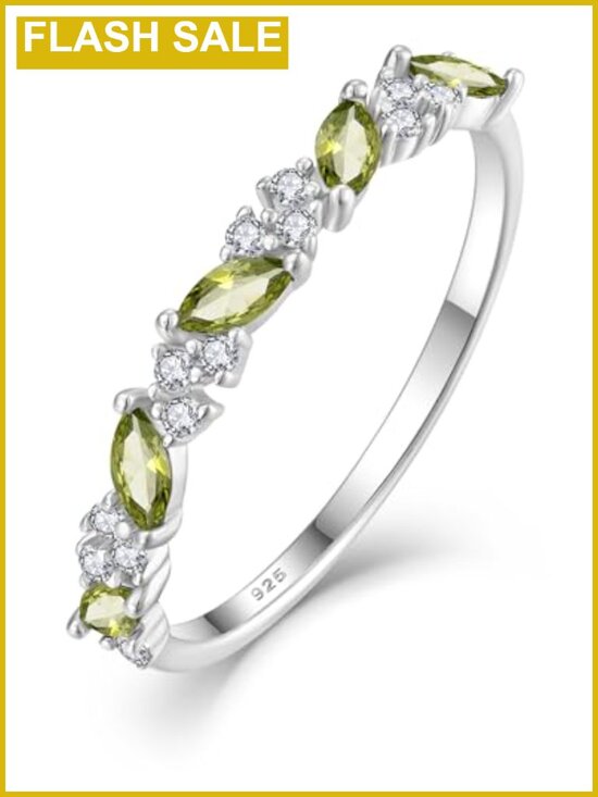 Jewelry - Sterling Silver 18K White Gold Plated Eternity Stackable Ring
